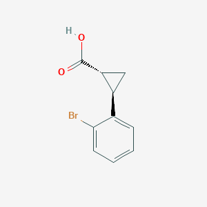 molecular formula C10H9BrO2 B2651115 trans-(+)-2-(2-Bromo-phenyl)-cyclopropanecarboxylic Acid CAS No. 175168-70-4