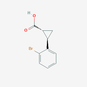 molecular formula C10H9BrO2 B2651115 反-(+)-2-(2-溴苯基)-环丙烷羧酸 CAS No. 175168-70-4