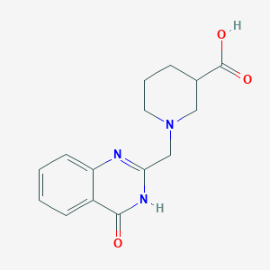 molecular formula C15H17N3O3 B2651116 1-[(4-Oxo-3,4-dihydroquinazolin-2-yl)methyl]piperidine-3-carboxylic acid CAS No. 1155612-98-8