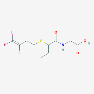 molecular formula C10H14F3NO3S B2651117 2-({2-[(3,4,4-Trifluoro-3-butenyl)sulfanyl]butanoyl}amino)acetic acid CAS No. 339106-53-5