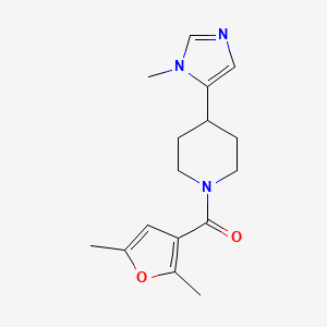 molecular formula C16H21N3O2 B2651120 (2,5-Dimethylfuran-3-yl)-[4-(3-methylimidazol-4-yl)piperidin-1-yl]methanone CAS No. 2310208-81-0