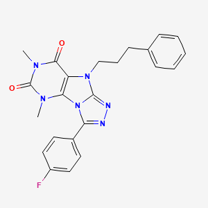 3-(4-Fluorophenyl)-5,7-dimethyl-9-(3-phenylpropyl)-5,7,9-trihydro-1,2,4-triazo lo[3,4-i]purine-6,8-dione