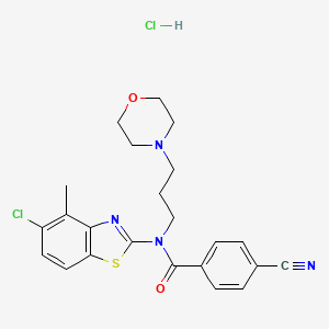 N-(5-chloro-4-methylbenzo[d]thiazol-2-yl)-4-cyano-N-(3-morpholinopropyl)benzamide hydrochloride