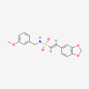 (E)-2-(1,3-benzodioxol-5-yl)-N-(3-methoxybenzyl)-1-ethenesulfonamide