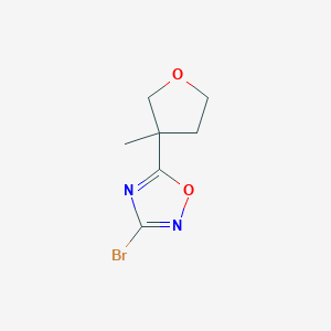 molecular formula C7H9BrN2O2 B2651140 3-Bromo-5-(3-methyloxolan-3-yl)-1,2,4-oxadiazole CAS No. 1889037-59-5