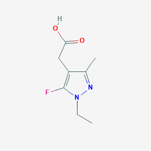 molecular formula C8H11FN2O2 B2651145 (1-ethyl-5-fluoro-3-methyl-1H-pyrazol-4-yl)acetic acid CAS No. 1823818-15-0