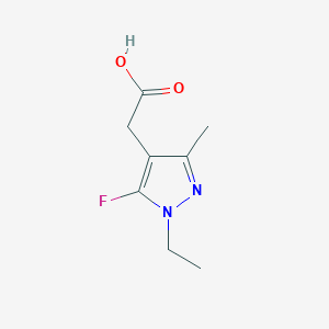 molecular formula C8H11FN2O2 B2651145 （1-乙基-5-氟-3-甲基-1H-吡唑-4-基）乙酸 CAS No. 1823818-15-0