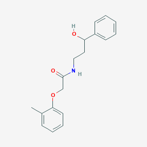 molecular formula C18H21NO3 B2651146 N-(3-hydroxy-3-phenylpropyl)-2-(o-tolyloxy)acetamide CAS No. 1396876-15-5