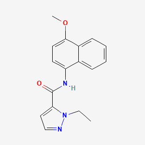 molecular formula C17H17N3O2 B2651148 1-ethyl-N-(4-methoxynaphthalen-1-yl)-1H-pyrazole-5-carboxamide CAS No. 1171745-22-4