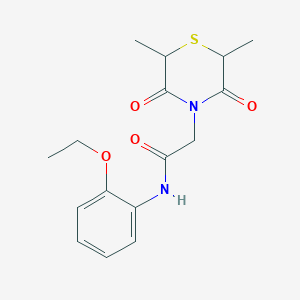 molecular formula C16H20N2O4S B2651150 2-(2,6-dimethyl-3,5-dioxothiomorpholin-4-yl)-N-(2-ethoxyphenyl)acetamide CAS No. 868215-58-1