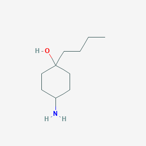 molecular formula C10H21NO B2651155 4-amino-1-butylcyclohexanol, Mixture of diastereomers CAS No. 1481016-31-2