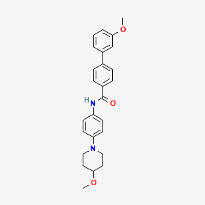 molecular formula C26H28N2O3 B2651156 3'-Methoxy-N-[4-(4-methoxypiperidin-1-YL)phenyl]-[1,1'-biphenyl]-4-carboxamide CAS No. 1448030-25-8