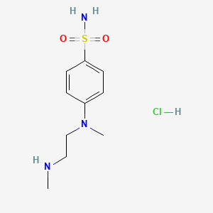 molecular formula C10H18ClN3O2S B2651160 4-{甲基[2-(甲基氨基)乙基]氨基}苯-1-磺酰胺盐酸盐 CAS No. 1820710-70-0