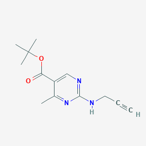 molecular formula C13H17N3O2 B2651162 Tert-butyl 4-methyl-2-(prop-2-ynylamino)pyrimidine-5-carboxylate CAS No. 2248417-05-0
