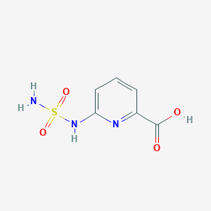 molecular formula C6H7N3O4S B2651175 6-(磺酰氨基)吡啶-2-羧酸 CAS No. 1596108-27-8