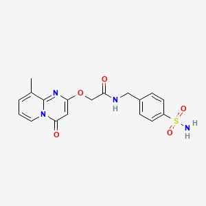 molecular formula C18H18N4O5S B2651182 2-((9-methyl-4-oxo-4H-pyrido[1,2-a]pyrimidin-2-yl)oxy)-N-(4-sulfamoylbenzyl)acetamide CAS No. 1105251-29-3