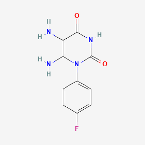 molecular formula C10H9FN4O2 B2651188 5,6-diamino-1-(4-fluorophenyl)pyrimidine-2,4(1H,3H)-dione CAS No. 19677-92-0