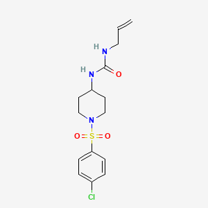 molecular formula C15H20ClN3O3S B2651192 N-allyl-N'-{1-[(4-chlorophenyl)sulfonyl]-4-piperidinyl}urea CAS No. 866017-91-6