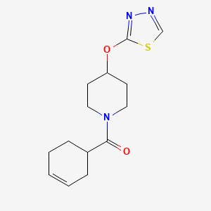 (4-((1,3,4-Thiadiazol-2-yl)oxy)piperidin-1-yl)(cyclohex-3-en-1-yl)methanone