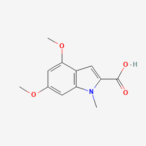 molecular formula C12H13NO4 B2651194 4,6-Dimethoxy-1-methyl-1H-indole-2-carboxylic acid CAS No. 319906-50-8