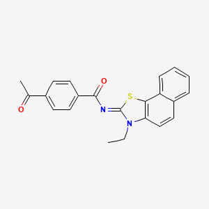 molecular formula C22H18N2O2S B2651198 (E)-4-acetyl-N-(3-ethylnaphtho[2,1-d]thiazol-2(3H)-ylidene)benzamide CAS No. 865545-44-4