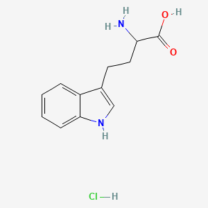 molecular formula C12H15ClN2O2 B2651202 2-Amino-4-(1H-indol-3-yl)butanoic acid;hydrochloride CAS No. 2361636-47-5