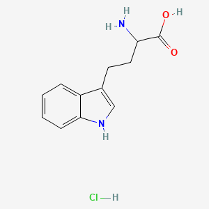 molecular formula C12H15ClN2O2 B2651202 2-氨基-4-(1H-吲哚-3-基)丁酸;盐酸盐 CAS No. 2361636-47-5