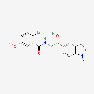 molecular formula C19H21BrN2O3 B2651203 2-bromo-N-(2-hydroxy-2-(1-methylindolin-5-yl)ethyl)-5-methoxybenzamide CAS No. 1704606-44-9