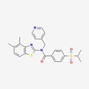 N-(4,5-dimethylbenzo[d]thiazol-2-yl)-4-(isopropylsulfonyl)-N-(pyridin-4-ylmethyl)benzamide