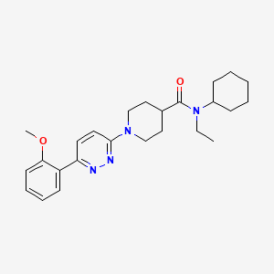 molecular formula C25H34N4O2 B2651227 N-环己基-N-乙基-1-(6-(2-甲氧基苯基)吡啶嗪-3-基)哌啶-4-甲酰胺 CAS No. 1203242-56-1