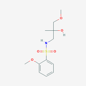 molecular formula C12H19NO5S B2651231 N-(2-hydroxy-3-methoxy-2-methylpropyl)-2-methoxybenzenesulfonamide CAS No. 1334376-55-4