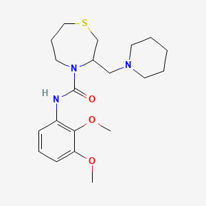 molecular formula C20H31N3O3S B2651238 N-(2,3-dimethoxyphenyl)-3-(piperidin-1-ylmethyl)-1,4-thiazepane-4-carboxamide CAS No. 1448077-47-1