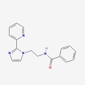 molecular formula C17H16N4O B2651240 N-(2-(2-(pyridin-2-yl)-1H-imidazol-1-yl)ethyl)benzamide CAS No. 2034505-20-7