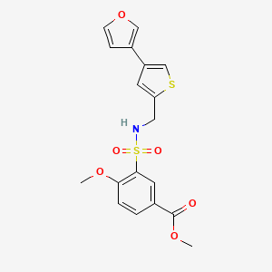 molecular formula C18H17NO6S2 B2651241 Methyl 3-[[4-(furan-3-yl)thiophen-2-yl]methylsulfamoyl]-4-methoxybenzoate CAS No. 2380067-55-8