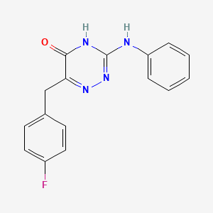 molecular formula C16H13FN4O B2651246 6-(4-fluorobenzyl)-3-(phenylamino)-1,2,4-triazin-5(4H)-one CAS No. 899985-68-3