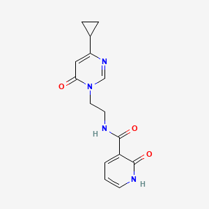 molecular formula C15H16N4O3 B2651252 N-(2-(4-cyclopropyl-6-oxopyrimidin-1(6H)-yl)ethyl)-2-hydroxynicotinamide CAS No. 2034511-17-4