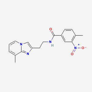 4-methyl-N-(2-(8-methylimidazo[1,2-a]pyridin-2-yl)ethyl)-3-nitrobenzamide