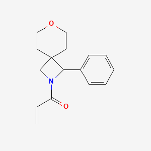 molecular formula C16H19NO2 B2651257 1-(3-Phenyl-7-oxa-2-azaspiro[3.5]nonan-2-yl)prop-2-en-1-one CAS No. 2176844-03-2