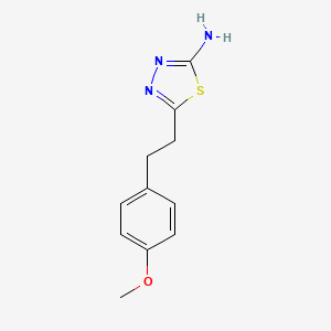 molecular formula C11H13N3OS B2651259 5-(4-Methoxyphenethyl)-1,3,4-thiadiazol-2-amine CAS No. 101007-44-7