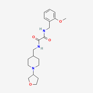 molecular formula C20H29N3O4 B2651260 N1-(2-methoxybenzyl)-N2-((1-(tetrahydrofuran-3-yl)piperidin-4-yl)methyl)oxalamide CAS No. 2034304-11-3