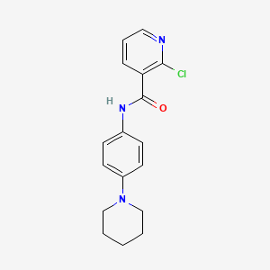 molecular formula C17H18ClN3O B2651267 2-chloro-N-(4-piperidinophenyl)nicotinamide CAS No. 497224-98-3