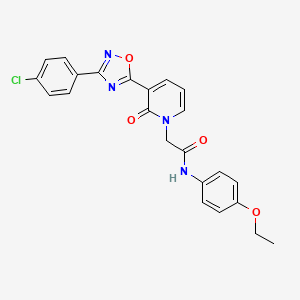 molecular formula C23H19ClN4O4 B2651277 2-[3-[3-(4-chlorophenyl)-1,2,4-oxadiazol-5-yl]-2-oxopyridin-1(2H)-yl]-N-(4-ethoxyphenyl)acetamide CAS No. 1105214-88-7