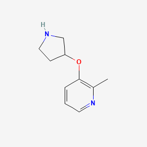 molecular formula C10H14N2O B2651282 2-Methyl-3-(pyrrolidin-3-yloxy)pyridine CAS No. 259261-82-0