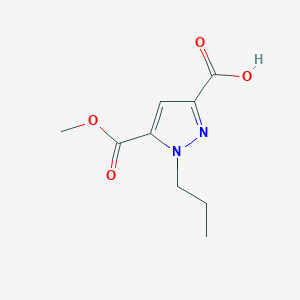 molecular formula C9H12N2O4 B2651284 5-Methoxycarbonyl-1-propylpyrazole-3-carboxylic acid CAS No. 1946816-99-4