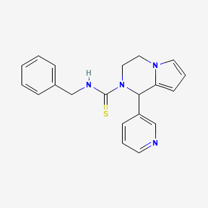 molecular formula C20H20N4S B2651291 N-benzyl-1-(pyridin-3-yl)-3,4-dihydropyrrolo[1,2-a]pyrazine-2(1H)-carbothioamide CAS No. 393832-79-6