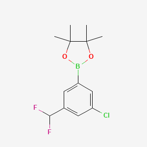 B2651302 2-(3-Chloro-5-(difluoromethyl)phenyl)-4,4,5,5-tetramethyl-1,3,2-dioxaborolane CAS No. 2387627-35-0