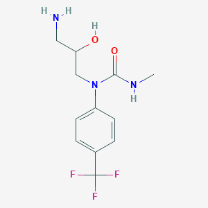 molecular formula C12H16F3N3O2 B2651306 1-(3-Amino-2-hydroxypropyl)-3-methyl-1-[4-(trifluoromethyl)phenyl]urea CAS No. 2324942-22-3