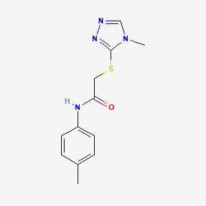 molecular formula C12H14N4OS B2651311 2-[(4-methyl-4H-1,2,4-triazol-3-yl)sulfanyl]-N-(4-methylphenyl)acetamide CAS No. 212074-86-7