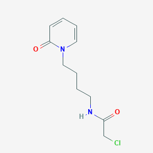molecular formula C11H15ClN2O2 B2651316 2-Chloro-N-[4-(2-oxopyridin-1-yl)butyl]acetamide CAS No. 2411313-29-4