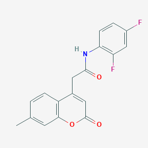 N-(2,4-difluorophenyl)-2-(7-methyl-2-oxo-2H-chromen-4-yl)acetamide